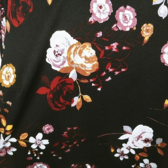 Jules  & Leopold Black Floral Top Business Casual Blouse 3X - Picture 6 of 7